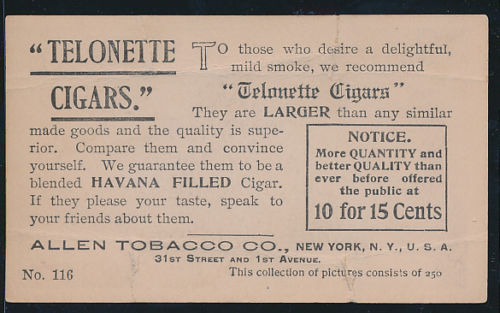 T116 Telonette Cigars